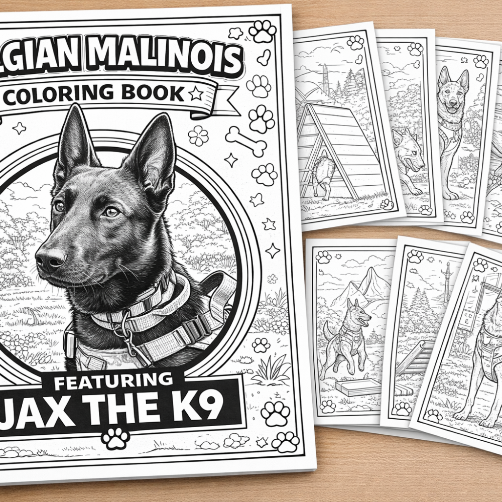 Belgian Malinois Coloring Book | Printable Dog Coloring Pages PDF