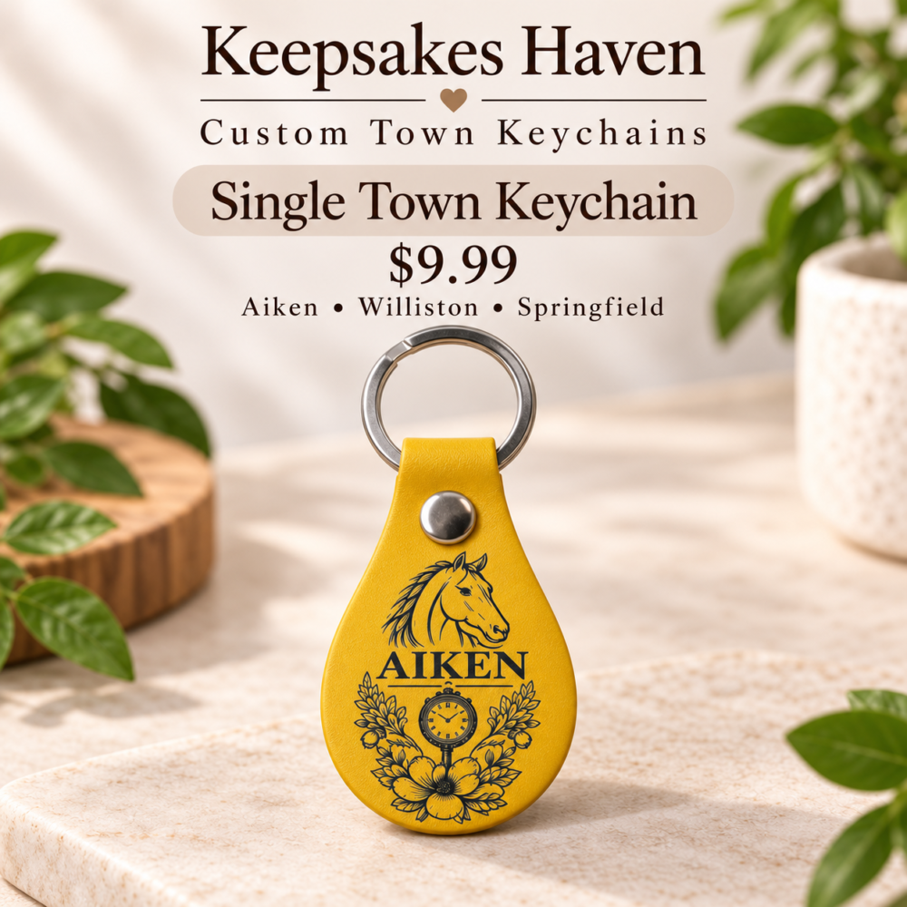 Single Town Keychain