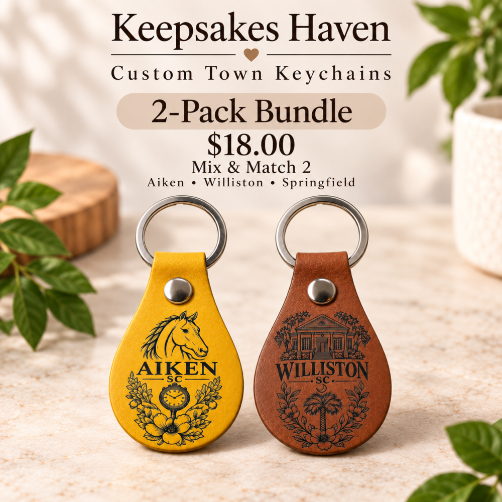 2-Pack Town Keychains